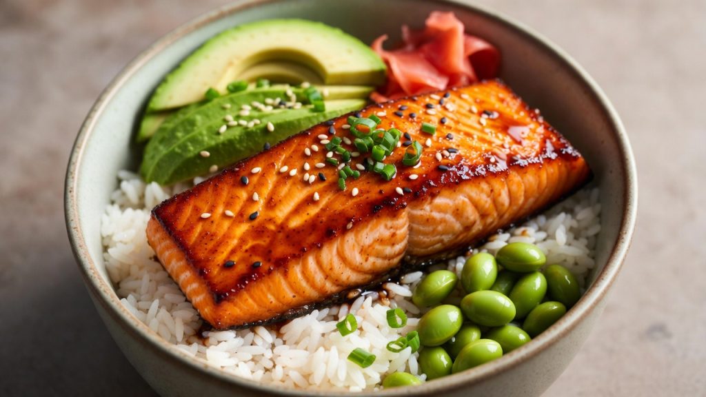 Teriyaki Salmon Rice Bowl