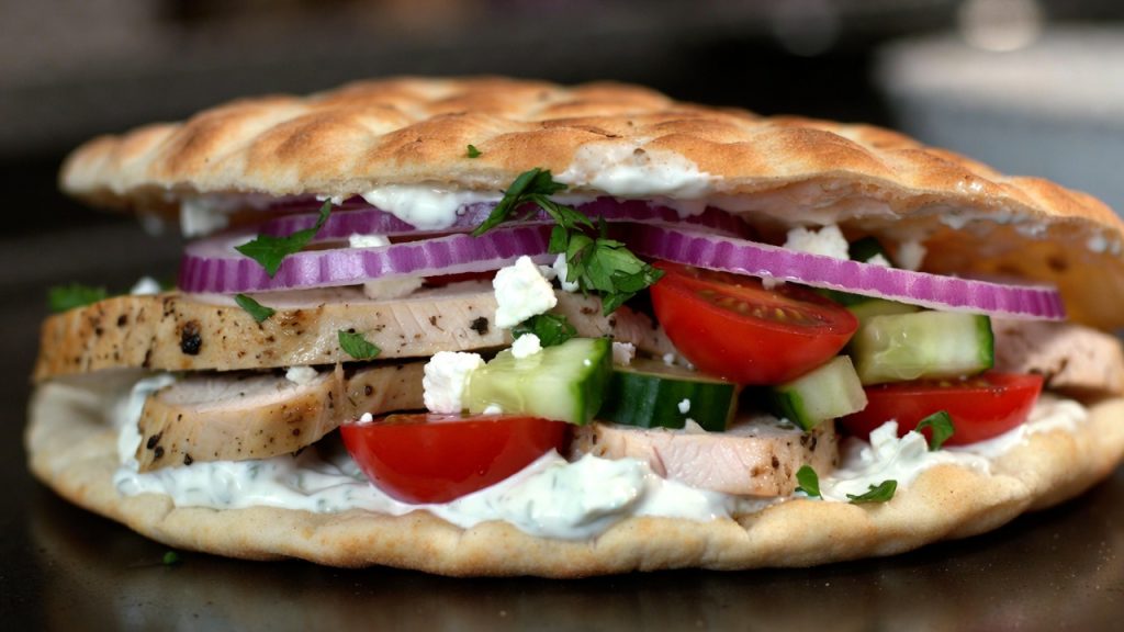 Greek Chicken Pita Wraps
