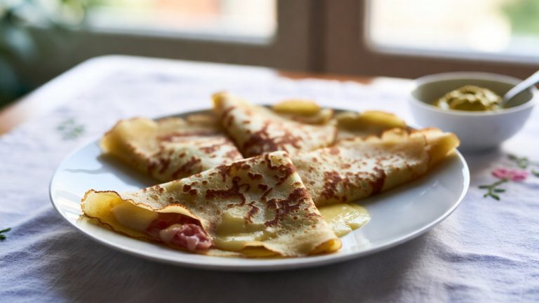 Ham and Cheese Crêpes
