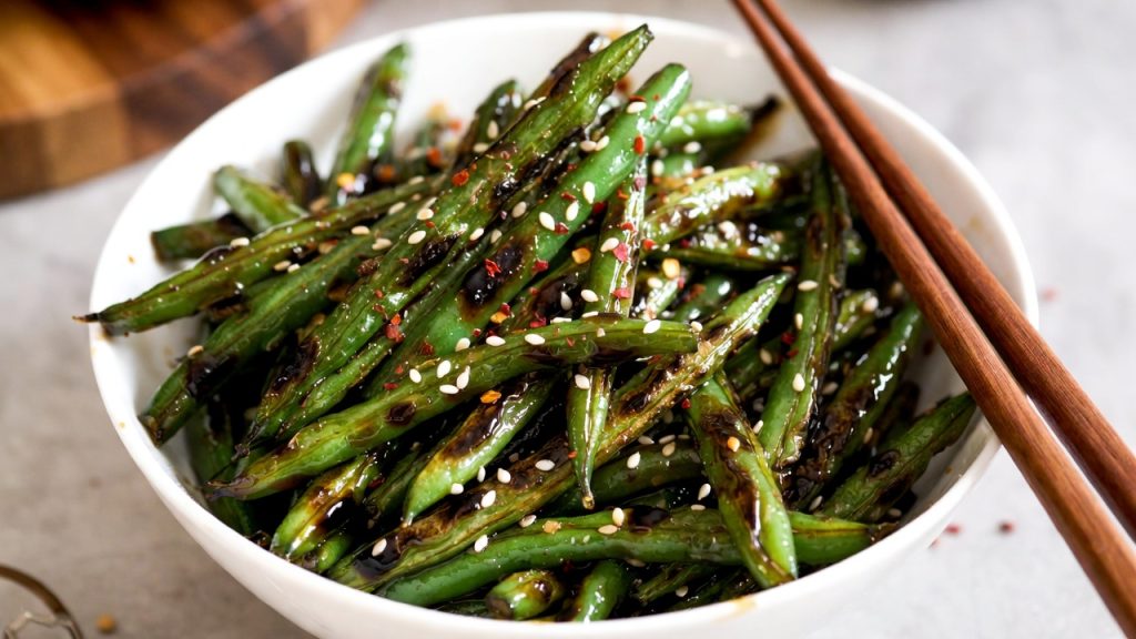 Ginger Soy Glazed Green Beans