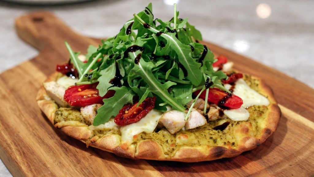 Pesto Chicken Flatbread