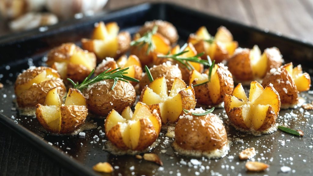 Garlic Parmesan Smashed Potatoes