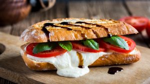 Caprese Panini with Balsamic Glaze