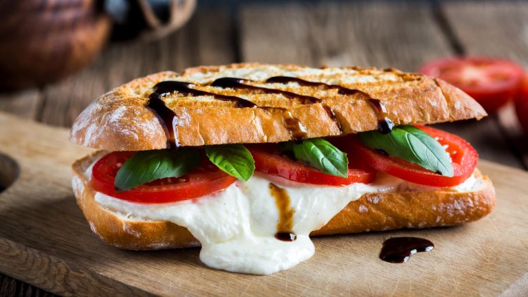 Caprese Panini with Balsamic Glaze