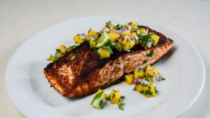 Blackened Salmon with Mango Salsa