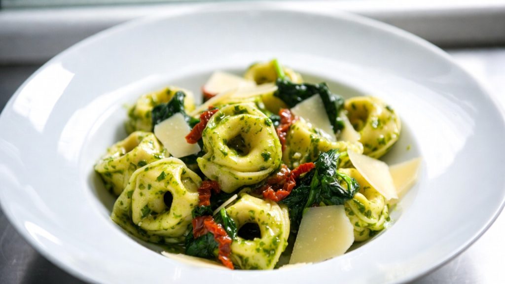 Pesto Tortellini with Sun-Dried Tomatoes