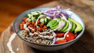 Quinoa Power Bowl with Tahini Dressing