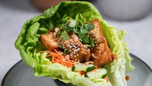 Crispy Tofu Lettuce Wraps